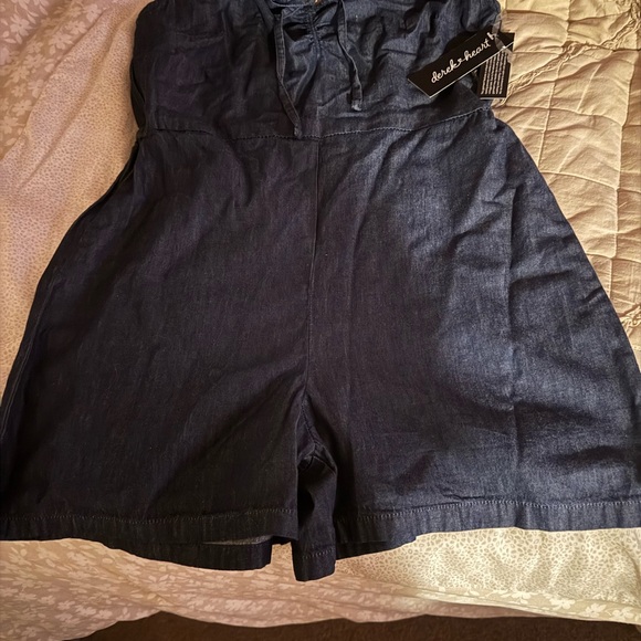 Derek Heart Dark Blue Jean Shorts, jumper Small NWT - Picture 7 of 12